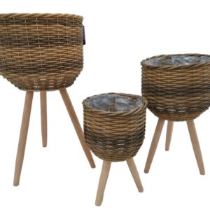 Set de 3 CP sellettes Java marron